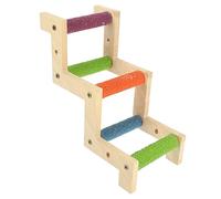 SEWOART Wooden Bite-resistant Bird Ladder Parrot Toys Creative Climbing Ladder Smooth Surface Attracts Pet Attention for Bird Cage Suitable for Pet and Hamsters