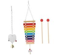 SEWOART Wooden Chicken Coop Toys Foraging Toys Bite-resistant Chicks Birds More Set of 2 Fun Practical