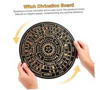 SEWOART Wooden Pendulum Board with Months Markings and Distinctive Symbols Dowsing Divination Board for Witchcraft Supplies and Home Decor Large