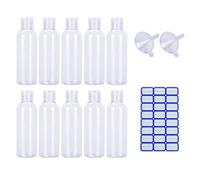 Sewokon 10pcs 100ml Travel Bottles - Small, Clear, Empty Bottles for Toiletries