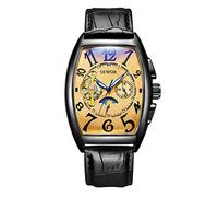 SEWOR Tourbillon Mens Moon Phase Automatic Mechanical Wrist Watch Leather Band (XXL)