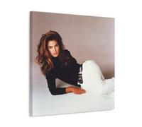SEWQAFS Cindy Crawford Poster Wall Apartment Or Home Bedroom Living Room Bathroom Office Wine Bar Art Decorative Painting Painting Poster16x16inch(40x40cm) Frame-style