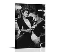 SEWQAFS Cindy Crawford Poster Wall Apartment Or Home Bedroom Living Room Bathroom Office Wine Bar Art Decorative Painting Painting Poster16x24inch(40x60cm) Frame-style