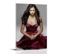 SEWQAFS Movie Star Nina Dobrev Poster Wall Apartment Or Home Bedroom Living Room Bathroom Office Wine Bar Art Decorative Painting Painting Poster16x24inch(40x60cm) Frame-style