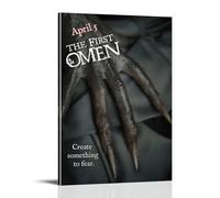 SEWQAFS The First Omen 2024 Horror Movie Poster Wall Apartment Or Home Bedroom Living Room Bathroom Office Wine Bar Art Decorative Painting Painting Poster12x18inch(30x45cm) Frame-style