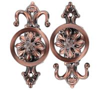 Sewroro 1 Pair Zinc Alloy Sunflower Curtain Hooks Wall-Mounted Metal Tieback Holdbacks for Drapes Pinch Pleat Curtains, Decorative Window Hooks for Living Room Bedroom