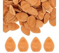 Sewroro 100pcs Christmas Deer Antler Plush Mini Fairy Ears Hair Clips DIY Headdress Accessories Coffee Color Double-Sided Fabric Ears for Holiday Costume Crafts