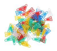 Sewroro 100pcs Colored Mini Paper Clips Small Plastic Clips for Office School Home Document Organizing Practical Assorted File Holders