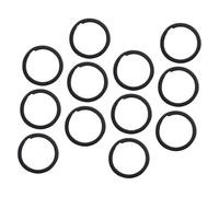 Sewroro 100pcs DIY Key Rings Flat Split Premium Black Electroplated Iron Keychain Rings for Keys Organization and Craft Projects Lightweight Accessories