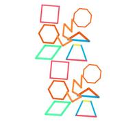 Sewroro 100pcs Geometry Construction Sticks Plastic Math Manipulatives for Early Learning Shapes Angles Classroom and Home Education Tool