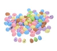 Sewroro 100pcs Mini Easter Eggs Foam Fake DIY Decorative Speckled Bird Eggs for Easter Vase Fillers Spring Party Favors
