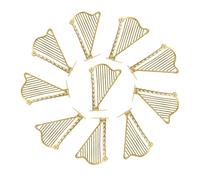 Sewroro 100pcs Mini Harp Charm Musical Instrument Pendant Harp Hanging Charm for DIY Jewelry for Bracelets Music Decor Ornament