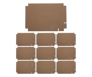 Sewroro 100pcs Reptile Terrarium Corrugated Liner Cuttable Paper Mat | Khaki Corrugated Cardboard, Soft Footing, Faster Cleaning, Breeding Rack Use, Bearded Dragons and Tubs