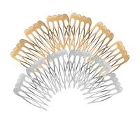 Sewroro 100pcs Small Tiny Metal Side Hair Combs Teeth Combs for DIY Crafting Bridal Hair Wedding Veils Flower Girls Projects