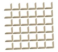 Sewroro 100pcs Vintage Brass Metal Corner Guards for Scrapbook Photo Albums Notebooks Diaries Travel Journals Lightweight Triangle Edge Protectors for Enhanced Page Stability and
