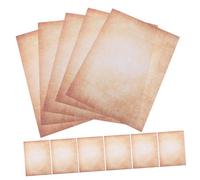 Sewroro 100pcs Vintage Double Sided Antique Paper Set for Scrapbooking Journals and Handwritten Letters Aged Printer Paper for Creative DIY Projects