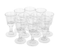Sewroro 10Pcs 10Ml Glass Liquor Cups Small Wine Goblets Glass Shot Glasses for Household Party and Travel Use