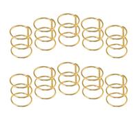 Sewroro 10pcs 30mm Gold Three-Hole Binder Rings Metal Book Clips for Loose Leaf Paper, Small Round Binding Rings for Office Documents and Flash Cards