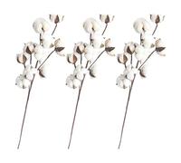 Sewroro 10pcs Artificial Cotton Stems Realistic Appearance and Natural Elegance, White Cotton and Rayon Material, for Vase Filler and Everyday Home Decor Farmhouse Rustic Style