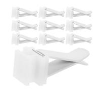 Sewroro 10pcs Car Air Conditioner Vent Clips, White Plastic Metal Square Head Secure Fit for Car Air Freshener Use in Homes and Offices