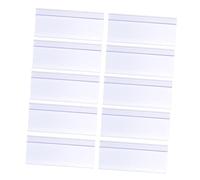 Sewroro 10pcs Clear Plastic Price Display Label Holders for Supermarkets Shops Sturdy Transparent Shelf Sign Clips Easy Insert Price Tag Holders for Retail and Grocery