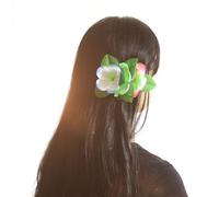 Sewroro 10pcs Hawaiian Flower Hair Clips Multicolor Floral Hairpins Bobby Pins Beach Party Hair Accessories for Women and Girls