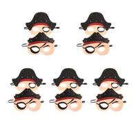 Sewroro 10pcs LED Light up Pirate Masks Half Face Masquerade Cosplay Party Decorations for Halloween Birthday Celebration