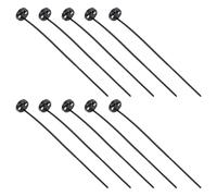 Sewroro 10pcs Needle-Free Plastic Clothes Buttons Black Removable Fasteners Easy to Operate for Windbreaker Jackets and DIY Sewing Projects