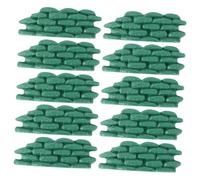 Sewroro 10PCS Sandbag Bunker Model Accessories Durable Soldier Combat Scene for Pretend Play Teaching Tools and Collectibles Green Random Color