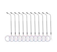 Sewroro 10PCS Scale LED Sand Table Street Lights with Stainless Steel Lamp Posts for Railway Model Scenery Accessories Reusable Pre-wired Suitable for Sand Table Simulation and Model Train