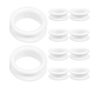 Sewroro 10pcs Silicone Scissor Rings Non-Slip Protective Inserts for Hairdressing Scissors Barber Tool Thumb Support Milk White