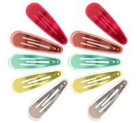 Sewroro 10Pcs Snap Hair Clips for Small Candy Color Hair Accessories with Side Bang Clips Set Cute Japanese Style Mini Hairpins for Women and Multi-Color