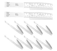Sewroro 10Pcs Soft Paper Tape Measure with Dual Metric and Imperial Scales Single Sided Body Measurement Tool for Sewing Tailoring Fabric Crafts
