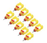 Sewroro 10pcs Stainless Steel Feeding Nozzles for Chickens Waterer Feeder with Convenient Drinking Nozzle and Water-saving Design Suitable for Poultry Farms and Poultry Farming