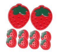 Sewroro 10pcs Strawberry Snap Buttons Plastic Sewing Buttons for DIY Jewelry Making and Childrens Clothing Embellishment Easy to Sew and Clean Cute Red Cartoon Design