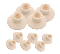 Sewroro 10pcs Unfinished Wood Candle Holders Handcrafted Rustic Log Candlestick Bases for Pillar Candles Artistic DIY Decoration Centerpieces for Weddings Home Table Display