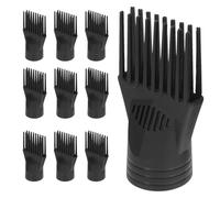 Sewroro 10Pcs Universal Hair Dryer Comb Attachment, Long Comb-Shaped Nozzle Hair Styling Tool, Reusable Blow Dryer Concentrator Nozzle for Salon and Home Use