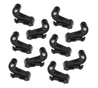 Sewroro 10pcs Vertical J-hooks Buckle Mounts for Action Cameras with Long Screw Adapter Secure Head Mount Accessories for Sports and Smartphone Integration