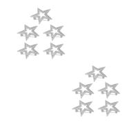 Sewroro 10pcs Vintage Rhinestone Star Brooch Alloy Lapel Pin with Sparkling Five-pointed Star Suit Badge for Dress Sweater Scarf Wedding Party Events