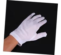 Sewroro 12 Pairs Elastic Polyester Etiquette Gloves Moisturizing Protective Barrier for Jewelry Handling Work Gardening Cleaning One Fits