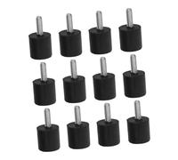 Sewroro 12pcs Adjustable Furniture Leg Levelers with Rubber Pads Screw In Vibration Feet for Stable Tables and Chairs Floor Safe Soft Rubber Protectors for Uneven Surfaces