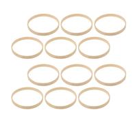 Sewroro 12pcs Bamboo Rings for Dream Catcher Crafting Smooth Edges Natural Material Wedding Decoration Hoops Macrame Floral Wreath DIY Wind Chime Supplies