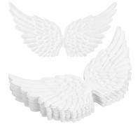 Sewroro 12pcs Mini Angel Wings Fabric Angel Wings Patches Applique Wing Shape Embroidered Patches for DIY Crafts Clothing Ornament Hair Accessories
