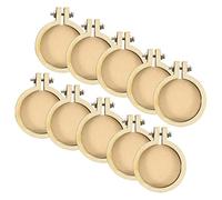 Sewroro 12Pcs Miniature Embroidery Hoops Pendant Durable Cross Stitch Frames for DIY Crafting Stylish Oval and Round Rings for Sewing Decoration and Jewelry Making