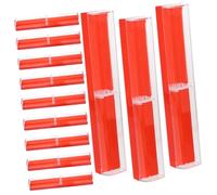 Sewroro 12pcs Red Translucent Plastic Pen Boxes for Single Fountain Pen Storage Reusable Writing Cases Convenient Multi-use Empty Containers for Office and School