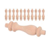 Sewroro 12pcs Unfinished Wooden Baluster Spindles Gourd Shape Decorative Columns for DIY Craft Furniture Woodworking Natural Timber Material with Sturdy Cylinder Structure and Heat