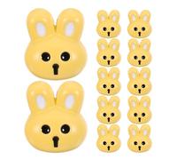 Sewroro 12pcs Yellow Resin Easter Sewing Buttons Rabbit Modeling Buttons for Clothes, Tough and Easy to Sew, for Decorating Most Clothes and DIY Crafts Projects