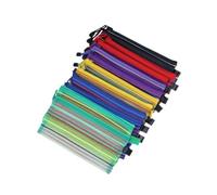 Sewroro 12pcs Zipper Mesh Pouch Pencil Pen Bag for Office Supplies Cosmetics Travel Toiletries Organiser