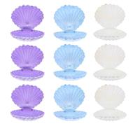 Sewroro 15pcs Elegant Seashell Party Favor Candy Boxes for Wedding and Home Use, Compact and Portable Pp Candy Containers Stylish Clam Shape, for Back to School Decorations and Festive