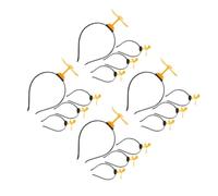 Sewroro 16 Pcs Lightweight Yellow Plastic Propeller Headband for Adults and Youth, Cute Party Hair Accessory with Adorable Propeller Shape, for Festival and Carnival Creative Photography